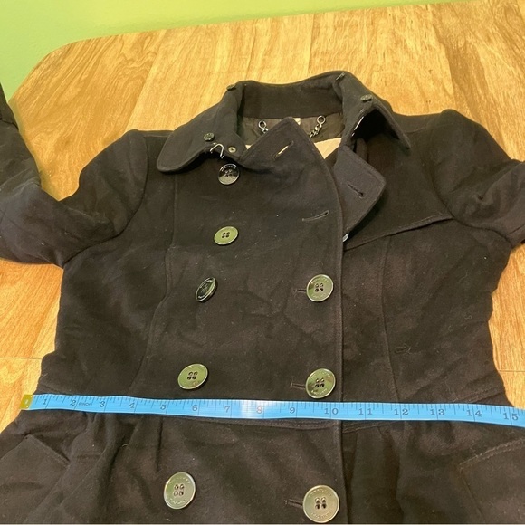 Burberry London Wool Cashmere Double Breasted Trench Coat Black Womens Size 2 - Picture 11 of 16
